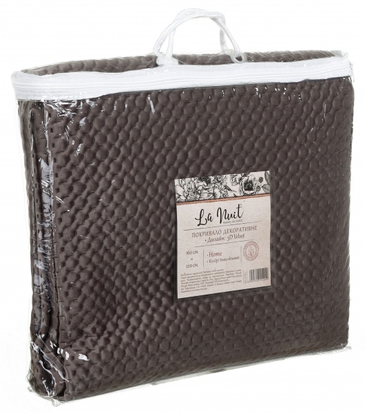 Покрывало 3D Velvet 160x220 см La Nuit темно-бежевый 