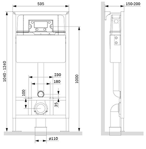 Инсталляция для унитаза AM.PM ProC I012707 без кнопки