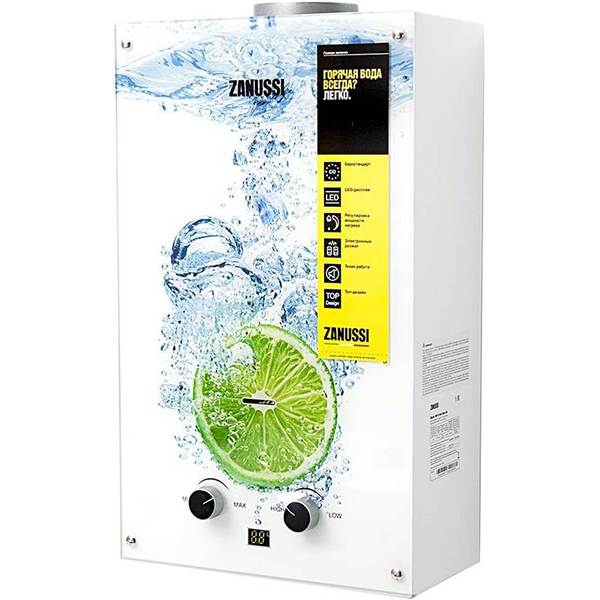 Газова колонка Zanussi GWH 10 Fonte Glass Lime