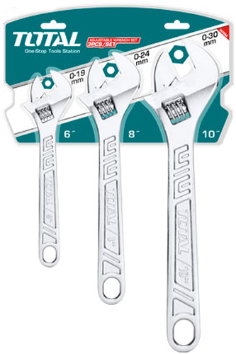 Ключ розводной 3 шт Total THTK1013