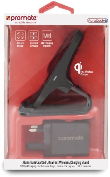 Беспроводное зарядное устройство Promate AuraDock-5 10 Вт Black