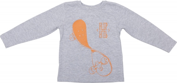 Футболка для хлопчиків Luna Kids з принтом Skate 2 р.98 сірий меланж 