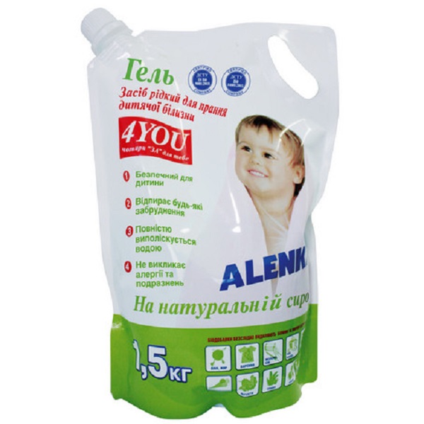 Гель для машинной и ручной стирки Alenka на натуральном сырье 1,5 кг