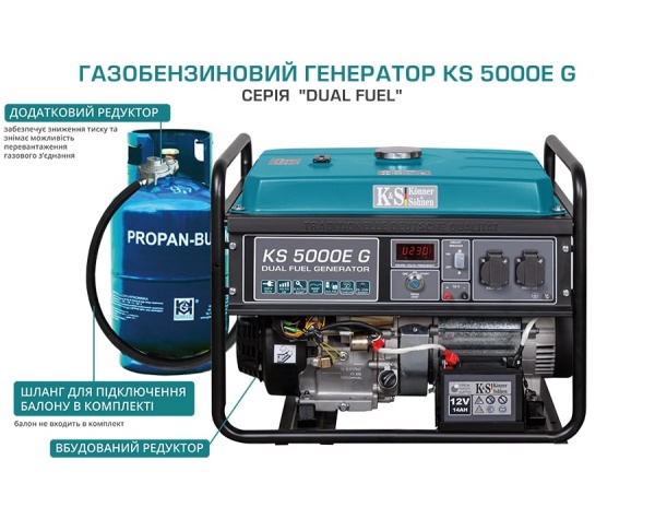 Генератор комбинированный Konner&Sohnen KS 5000E G