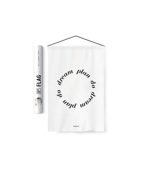 Флаг Dream&Do Flag Dream Plan Do 60x40 см белый с рисунком 