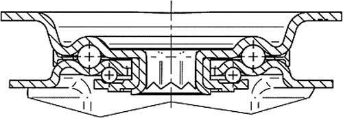 Колесо поворотне з гальмом 3377 DRR 160 P63 TENTE 