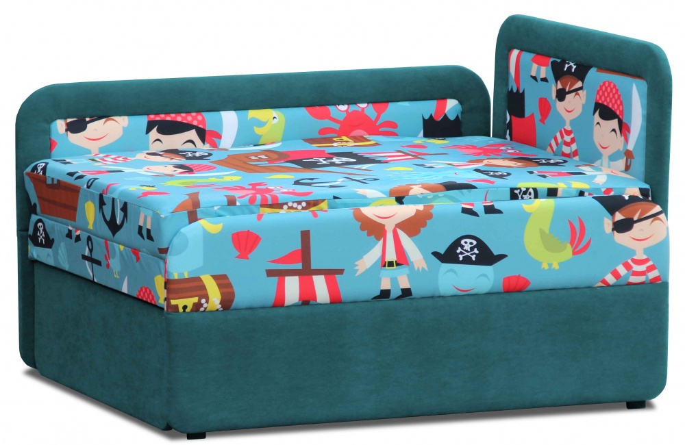 Тахта дитячий Берегиня Маріо лівий блакитний 750x970x660 мм