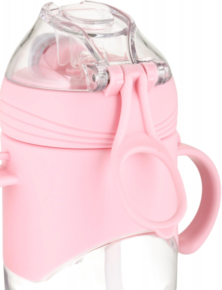 Пляшка для води SELIYA 420 мл з соломинкою та ремінцем колір в асортименті