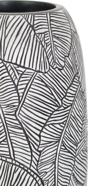 Ваза для цветов Leaf 14,2х14,2х27,5 см серая