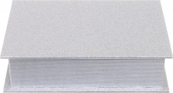 Шкатулка-книга Шик 30х22х7,5 см серебряная