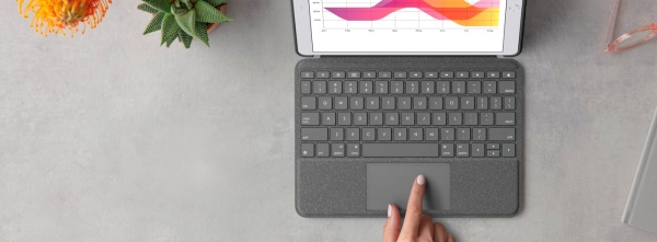 Чехол-клавиатура Logitech Combo Touch for iPad (7th, 8th, and 9th generation) graphite (L920-009629) 