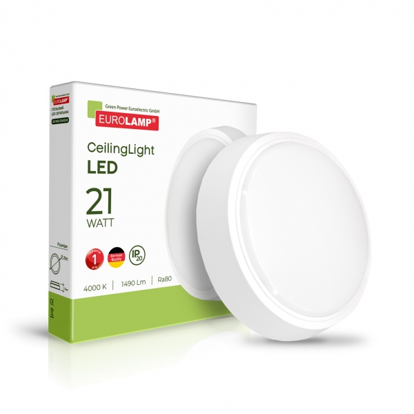 Светильник светодиодный Eurolamp 21 Вт IP20 белый LED-NLR-21/40(GM) 