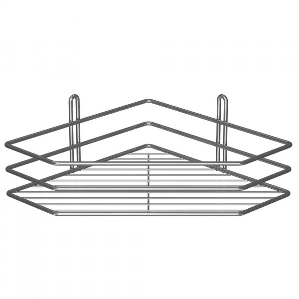 Полка угловая 1-ярусная 25 см хром 