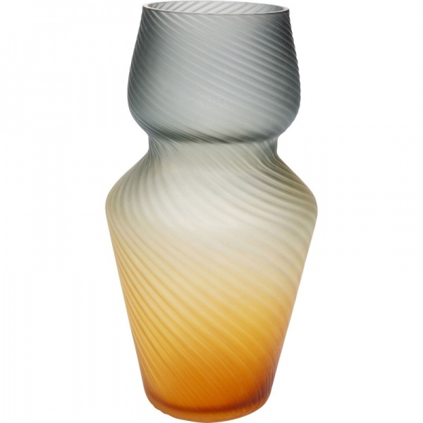 Ваза KARE Design Paris 33 см сірий із помаранчевим 