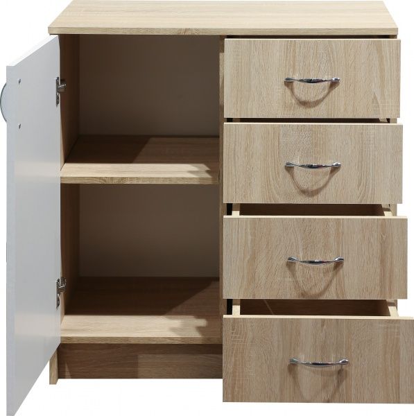 Комод Belveder BL27 NEW дуб сонома/белый 