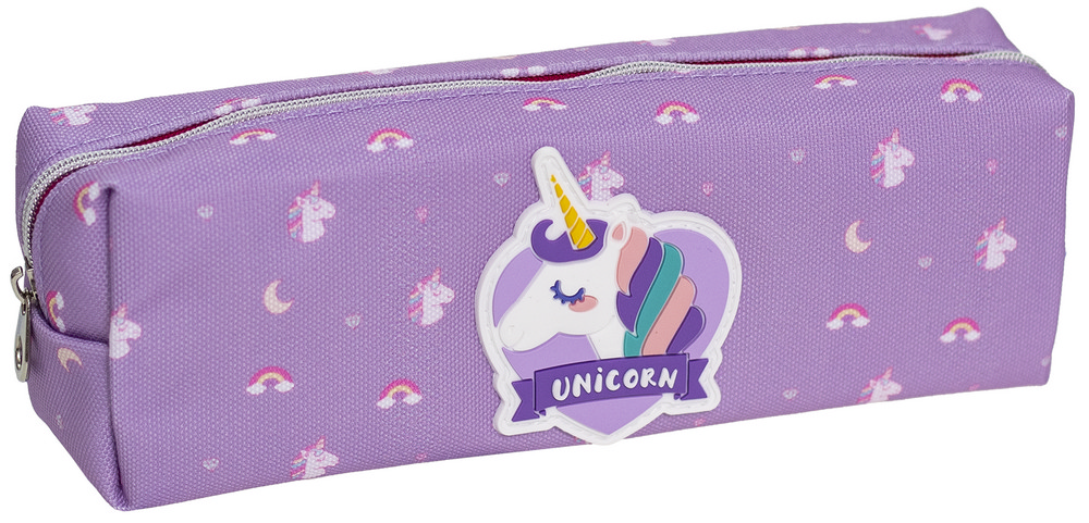 Пенал-кошелек 21x5x6 см 5-022-03 Барвінок розовый с рисунком