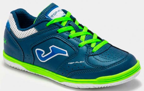 Футзальная обувь Joma TOP FLEX JR 2233 AZUL ELECTRICO VERDE FLUOR INDOOR TPJS2233IN р.31 синий