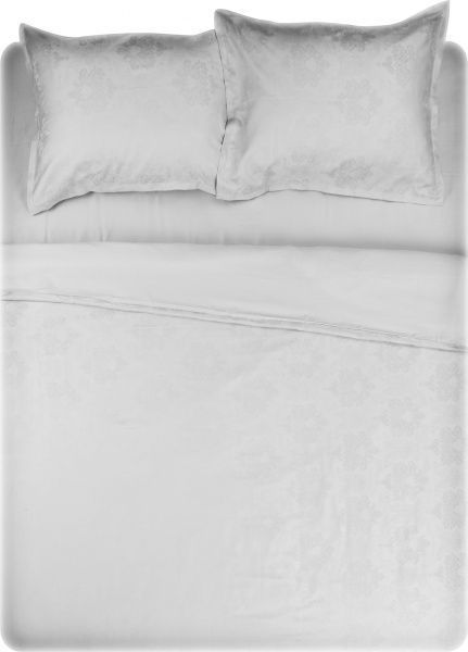 Комплект постельного белья евро серый с узором Domikus 