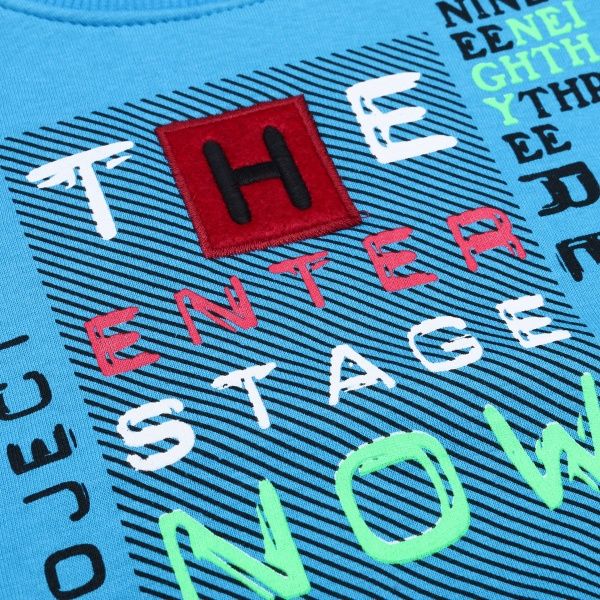 Свитшот ALG р.98 бирюзовый 221453 