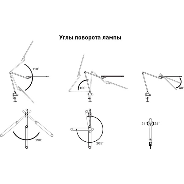 Настольная лампа офисная Intelite DIM LED 12 Вт белая 1-IDL-12TW-WT