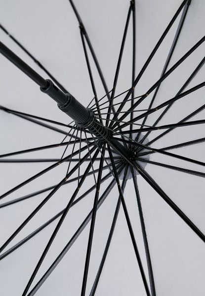 Зонт-трость KRAGO 16 спиц серый 