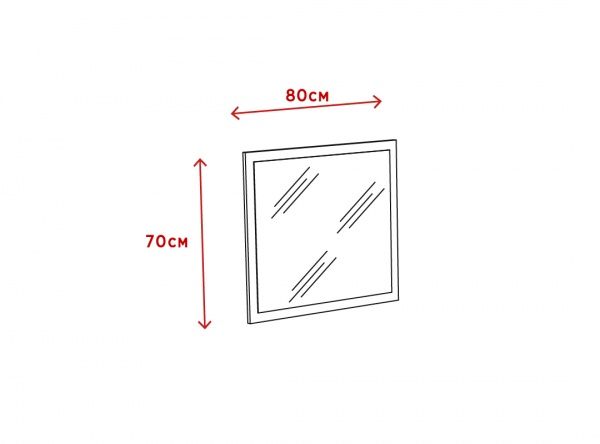 Дзеркало Accord Irys IS4 800x700 мм дуб сонома 