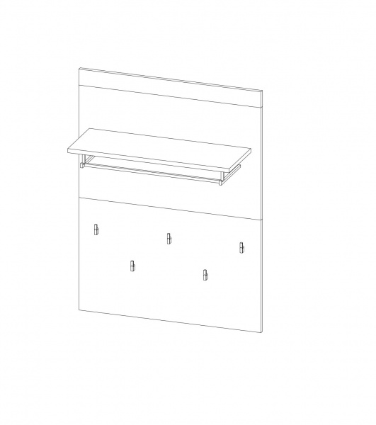 Вешалка с крючками SOKME Фокус дуб артизан 