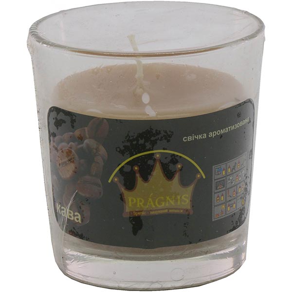 Арома-свеча Pragnis в стакане кофе 80 мм