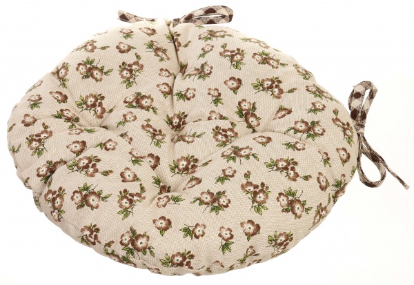 Подушка на стул Lucy 40 см коричневая клетка La Nuit