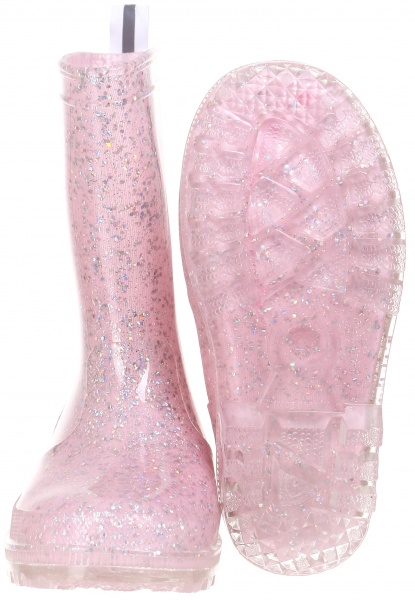 Сапоги резиновые для девочек KP30 размер 31 розовый с блестками 