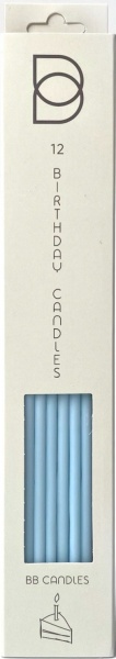 Свічки для торта BB CANDLES blue matcha 25 см 12 шт.