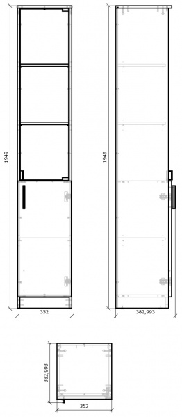 Книжкова шафа Грейд 5 1д+1д скло Оптимал дуб сонома 