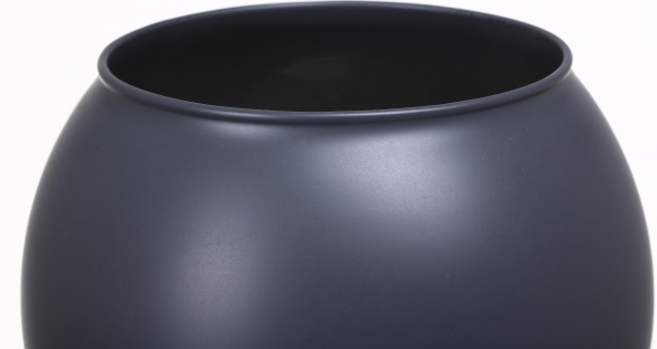 Ваза стеклянная Soft шар 16 см серая 