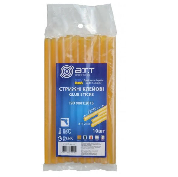Стержни клеевые A.T.T. желтые 11 мм 10 шт.