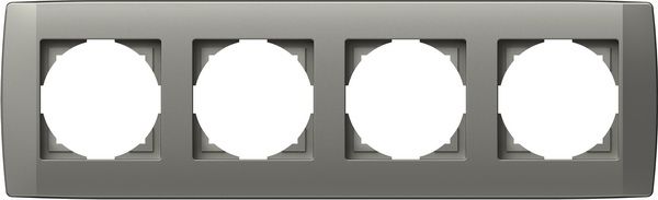 Рамка четырехместная TEM Logiq универсальная титан OQ40TI-U