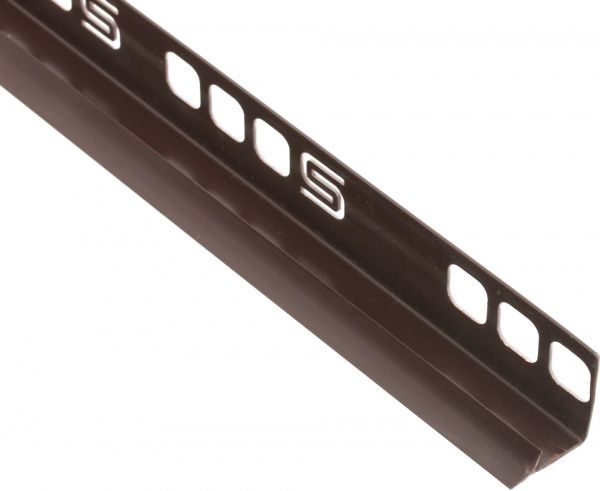 Кутник для плитки Salag ПВХ 10 мм 2,5 м темно-коричневий
