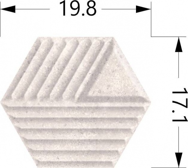 Плитка Ceramika Paradyz Palomera Grys Heks. Str. C 19,8x17,1 