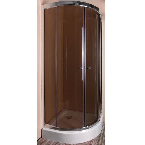 Душевая кабина Korra K-602 A 800x800x1935 стекло чайное, профиль хром