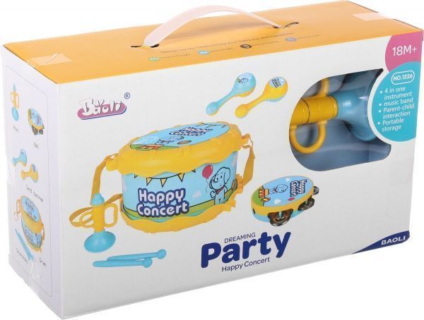 Игровой набор Shantou Барабан, дудка, бубенчик I691832
