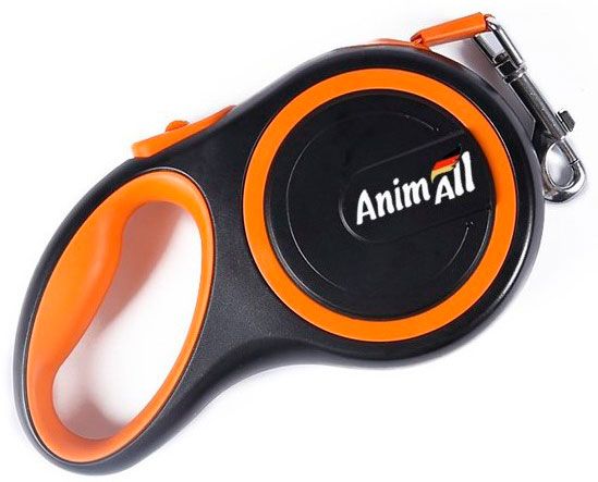 Повідець-рулетка AnimAll L Помаранчево-чорний до 50кг