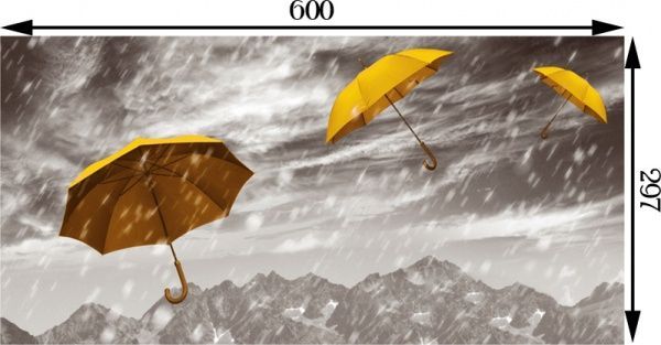 Плитка Tiger Жовта парасолька-2 29,7x60 