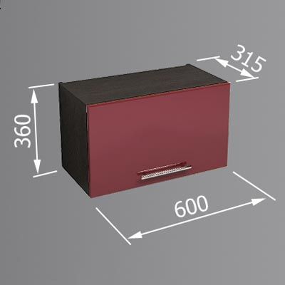 Шафа верхня Betta 60x36x32 см венге/бордо