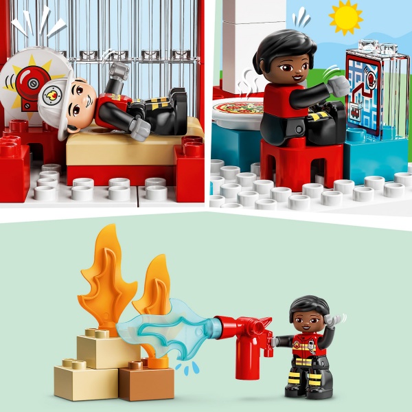 Конструктор LEGO DUPLO Пожежне депо та гелікоптер 10970