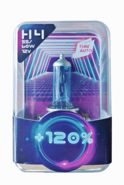 Автолампа галогенная TIMEAUTO H4 NANO LIGHT +120% H4 1 шт.