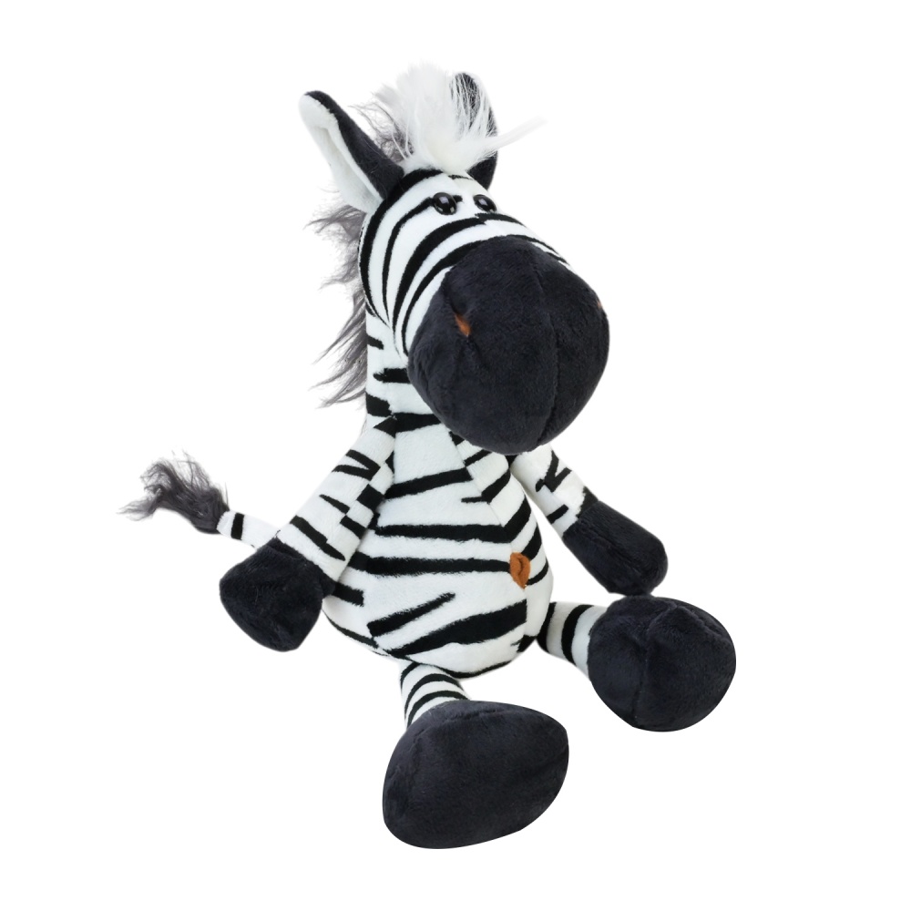 Мягкая игрушка Shantou Зебра 22 см белый с черным E8207