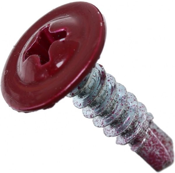 Саморез с пресшайбой со сверлом 4,2x16 мм 100 шт бордовый RAL 3005 Expert Fix