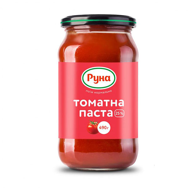 Паста томатна Руна з вмістом сухих речовин 25% 490 г