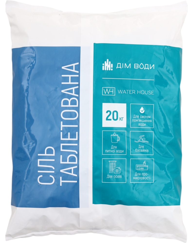 Соль таблетированная Water House ДОМ ВОДЫ (99,65%) 20кг
