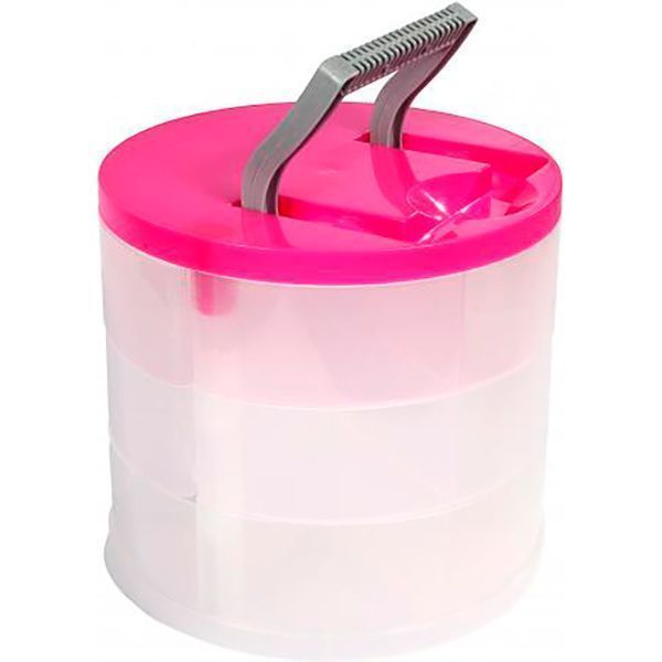 Контейнер-органайзер пластиковая Heidrun 700_рожевий Diy Mix 180x200x200 мм