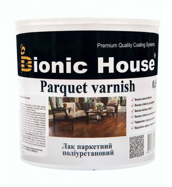 Лак паркетний Bionic House напівмат прозорий 0,8 л